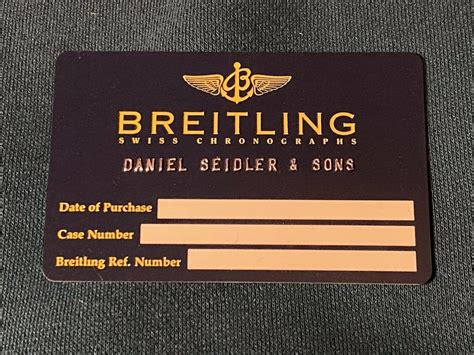 breitling warranty card replacement